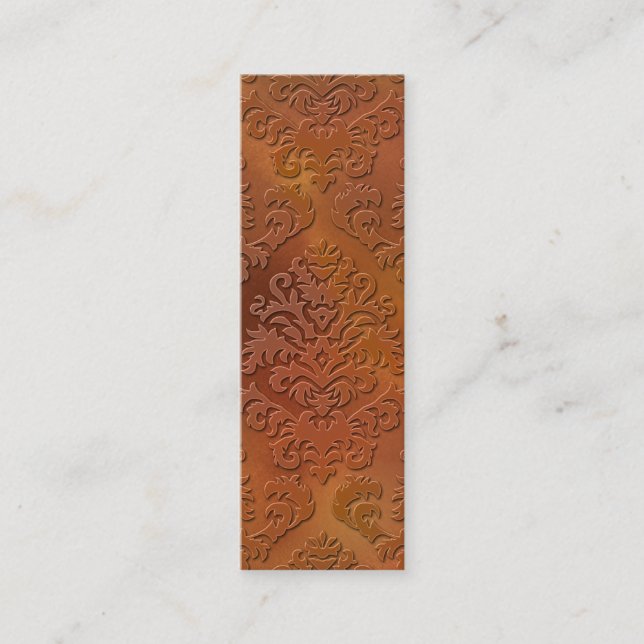 Damast-Durchbruchsvelours, SATIN ABSTRACT Mini Visitenkarte (Vorderseite)