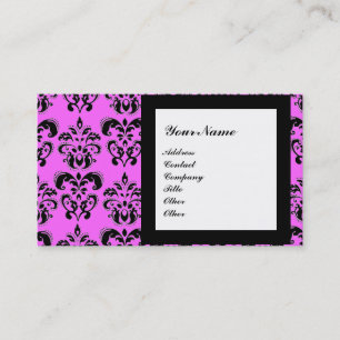 DAMAST-EDELSTEIN-MONOGRAMM, 2 Topase, violett Visitenkarte