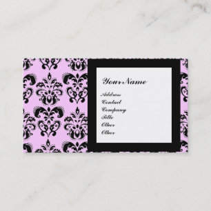 DAMAST-EDELSTEIN-MONOGRAMM, 2 Topase, violett Visitenkarte