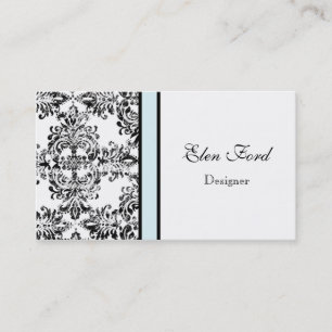 Damast-elegante Baby-Blau-und Visitenkarte