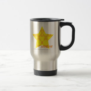 Damast gelb-orangee 3 reisebecher