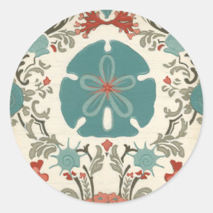 Damast II Runder Aufkleber