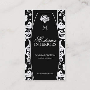 Damast-Innenarchitekt-Visitenkarten Visitenkarte