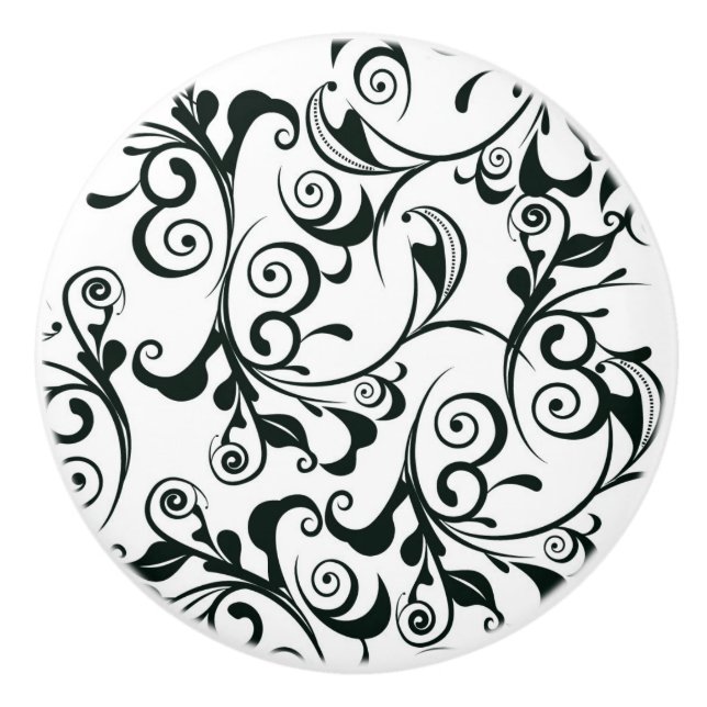 Damast Keramikknauf (Vorderseite)