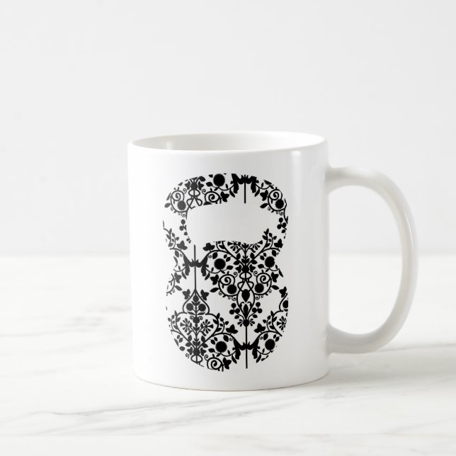 Damast Kettlebell Kaffeetasse (Rechts)