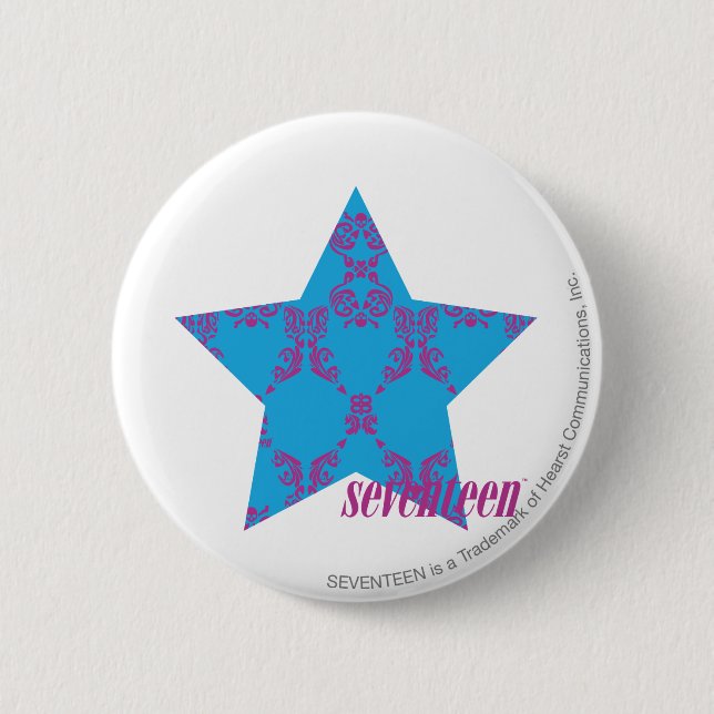 Damast Lila-Aqua 2 Button (Vorderseite)