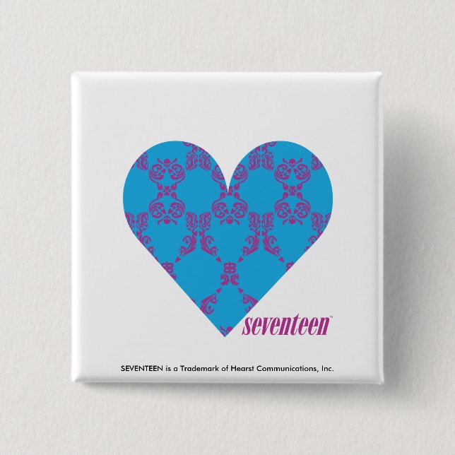 Damast Lila-Aqua 3 Button (Vorderseite)