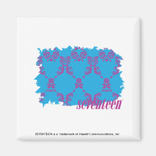 Damast Lila-Aqua 4 Magnet
