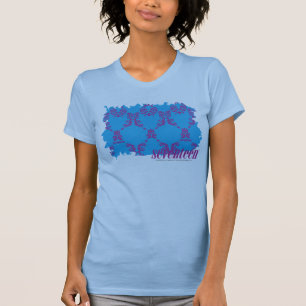 Damast Lila-Aqua 4 T-Shirt
