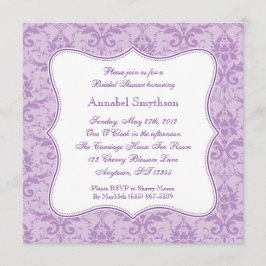 Damast-lila Eleganz-Einladung Einladung
