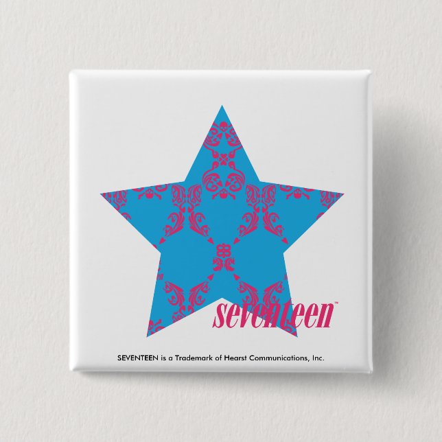 Damast Magentarot-Aqua 2 Button (Vorderseite)