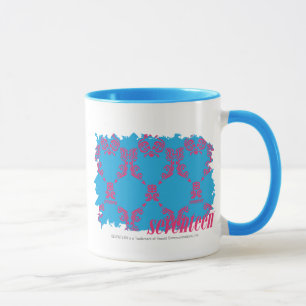 Damast Magentarot-Aqua 4 Tasse
