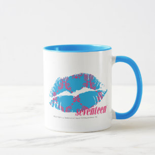 Damast Magentarot-Aqua Tasse