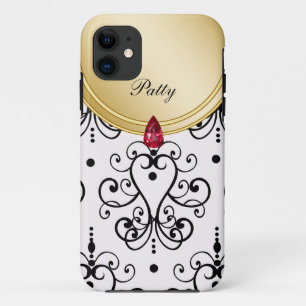 Damast-Monogramm iPhone 5 Hüllen