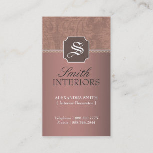 Damast-Monogramm-Visitenkarten Visitenkarte