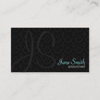 Damast-Monogramm-Visitenkarten Visitenkarte