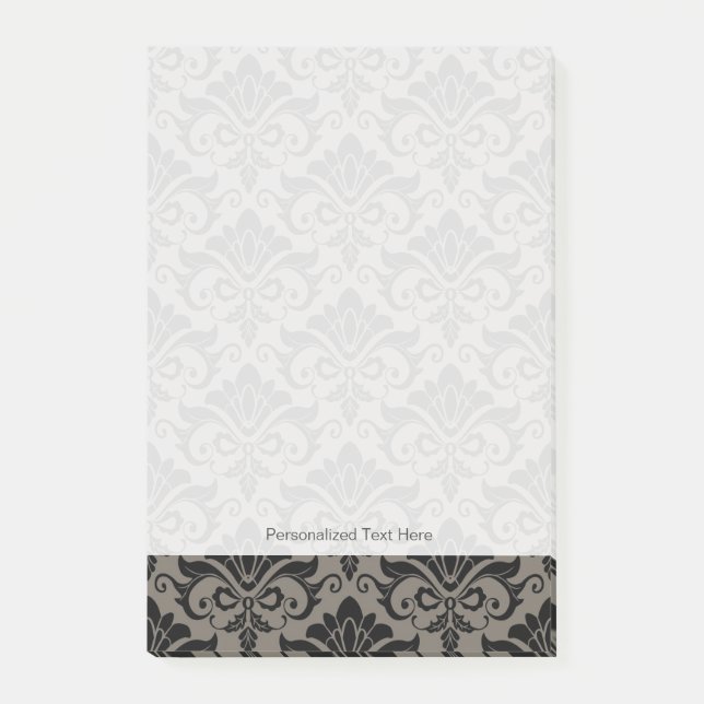 Damast-Muster 2 Post-it Klebezettel (Vorderseite)