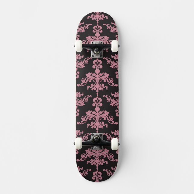 Damast-Muster 5 Skateboard (Vorderseite)