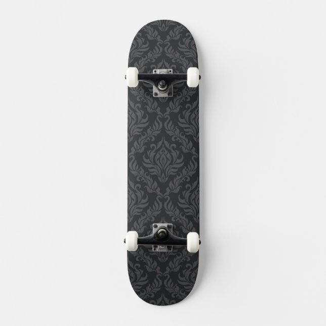 Damast-Muster 6 Skateboard (Vorderseite)