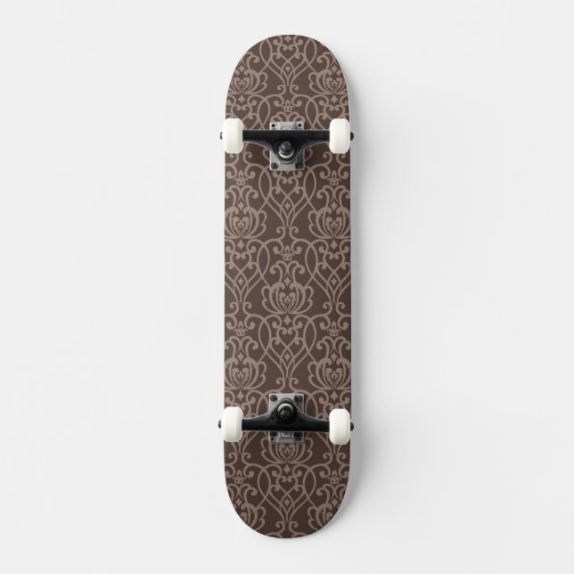 Damast-Muster 6 Skateboard (Vorderseite)