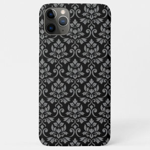 Damast-Muster Grau auf Schwarz Case-Mate iPhone Hülle