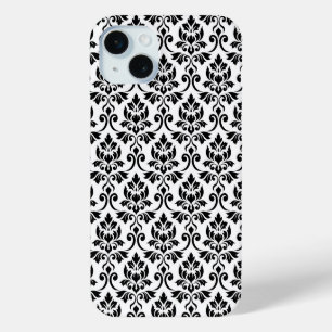 Damast-Muster Schwarz auf Weiß Case-Mate iPhone Hülle
