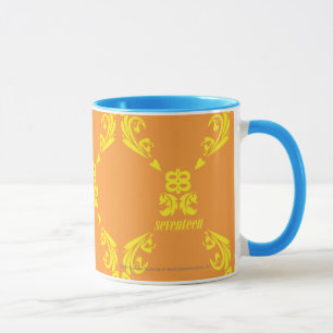 Damast orangegelb tasse