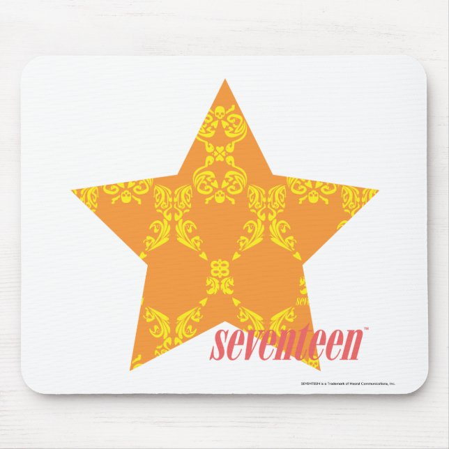 Damast orangegelbe 3 mousepad (Vorne)