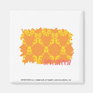 Damast orangegelbe 4 magnet