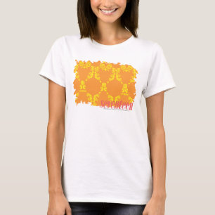 Damast orangegelbe 4 T-Shirt
