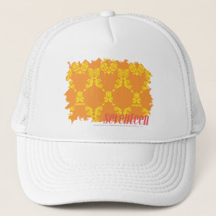 Damast orangegelbe 4 truckerkappe