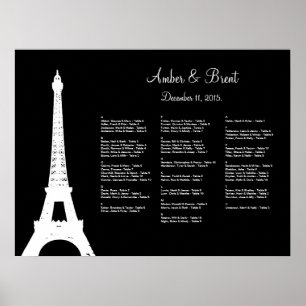 Damast Paris Sitzplan Poster
