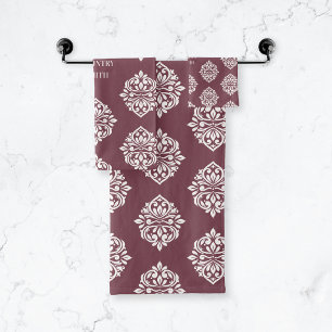 Damast Regency Klassik Toskana Rot Badhandtuch Set