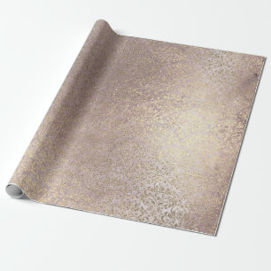 Damast-Rosa-Roségold Fuchsiger Puder Royal Geschenkpapier