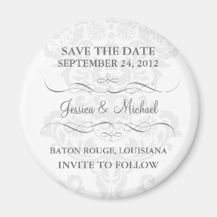 Damast Save the Date Magnet