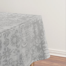 Damast-silbernes Grau-Klassikerc$multi-size Tischdecke