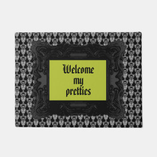 Damast-Smokings-Schädel-Tapete Fußmatte