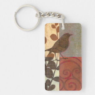 Damast-Spatz Schlüsselanhänger