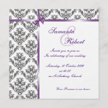 Damast-Stil-Hochzeitseinladungsdesign-Rechteck i