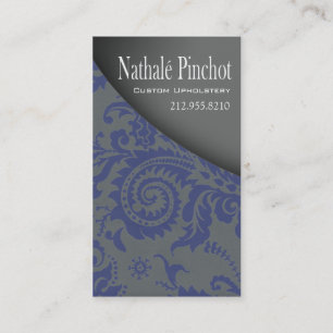 Damast-Sturzflug - Upholsterer, Möbel-Designer Visitenkarte