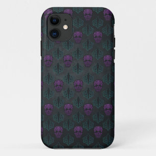 DAMAST TOTENKOPF BLAUGRÜN PURPUR Case-Mate iPhone HÜLLE