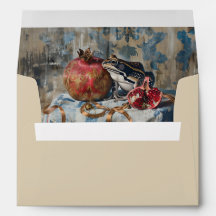 Damast - Umschlag für Karten Größe 12,7 x 17,8 cm