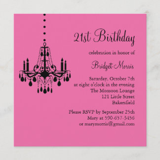 Damast-und Kristall-21. Geburtstags-Einladung Einladung