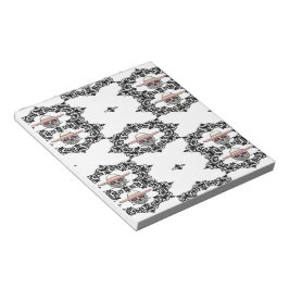 Damast und Schädel Notizblock
