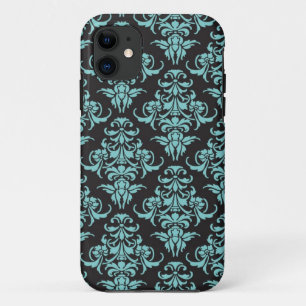 Damast-Vintage-Kronleuchter Tapete Blumenmuster iPhone 11 Hülle