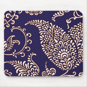 Damast-Vintage-Paisley-Mädchen-Blumen-chic-Muster Mousepad