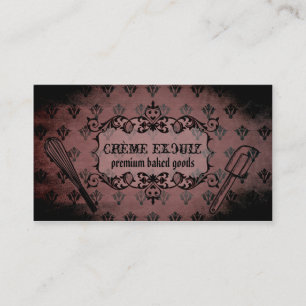 Damast Vintager Chicbacken-Bäckereibäcker elegant Visitenkarte
