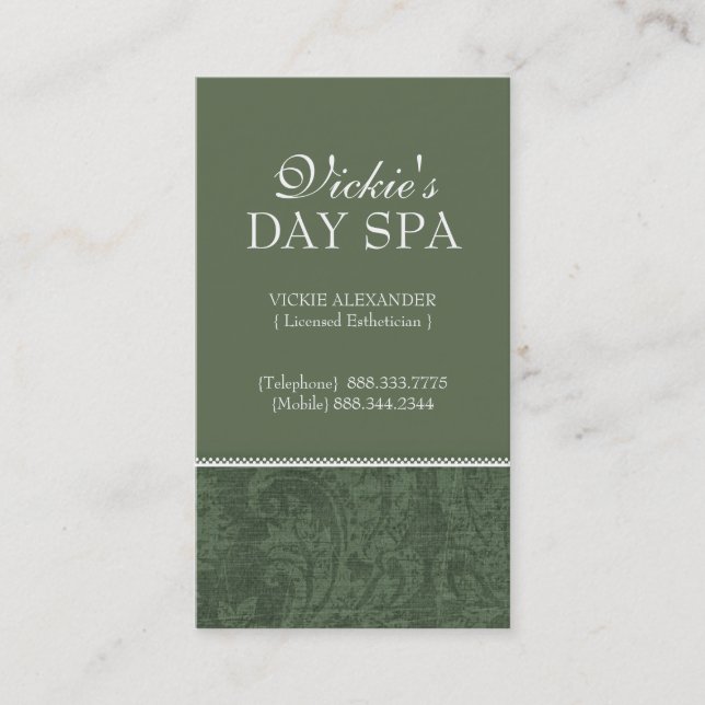 Damast-Visitenkarten Visitenkarte (Vorderseite)