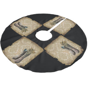 Damast-Wildblume Westernland-Cowboystiefel Polyester Weihnachtsbaumdecke