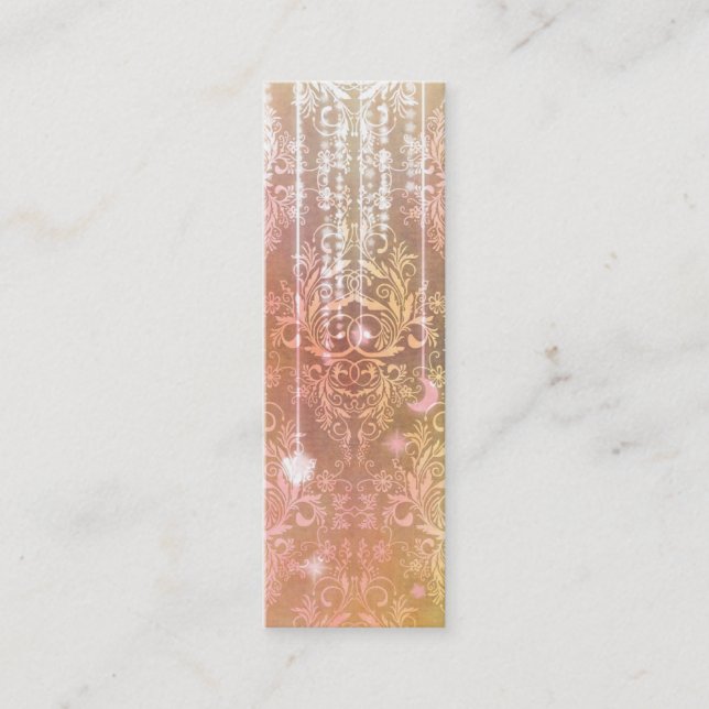 Damast-Wildblumen, GNÄDIGE FRAU VALESKA in der Mini Visitenkarte (Vorderseite)